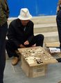 Men playing a classic Chinese boardgame 