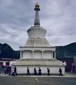 Pilgrims circling a stupa 
