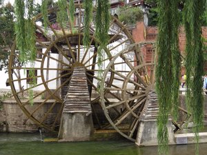 Popular water wheel in the old town
