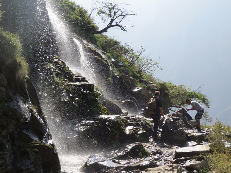 Waterfall providing fresh drinking water