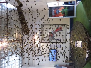 Exhibition made from real cluster bombs