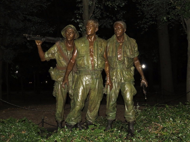 At the Vietnam War memorial