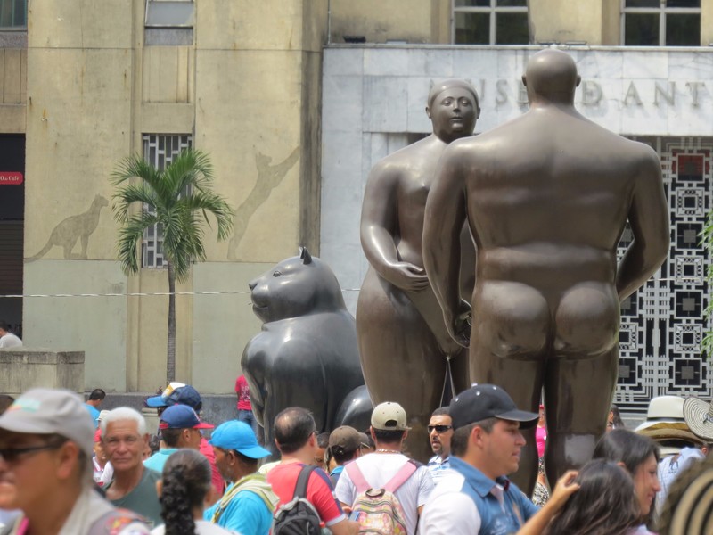 Artist Fernando Botero's interesting sculpture
