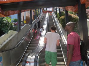 Riding the escalator through the neighbourhood