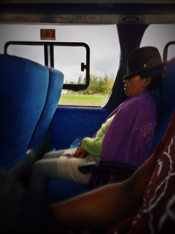 So that's how you sleep on a bus with a fedora