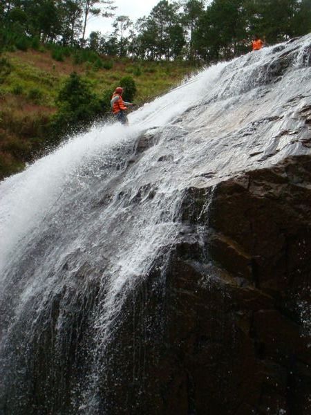25 meter Absail Down Waterfall