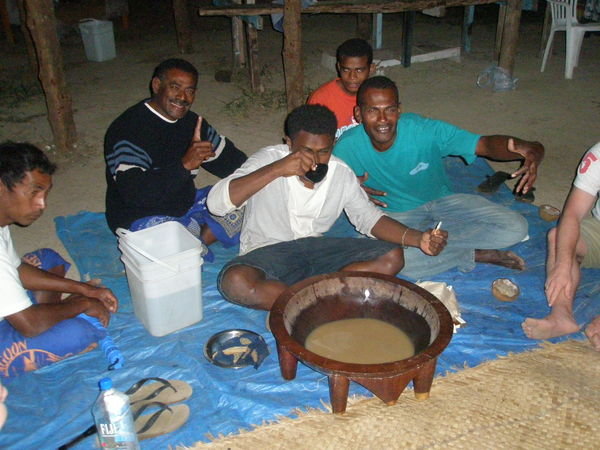 Drinking Kava with the locals