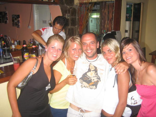 The girls and I with Andy - manager of 1949 hostel, Punta