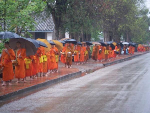Monks on parade