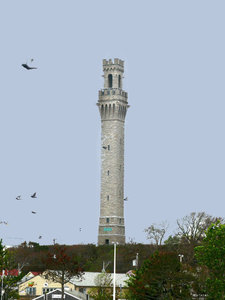 Pilgrims' memorial tower, Provincetown (1910).  At 252 ft it is the tallest all granite structure in the USA.