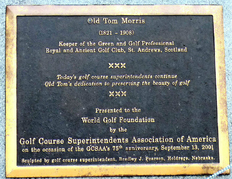 Tom Morris tribute plaque