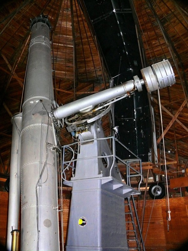 the telescope's counterbalance arm
