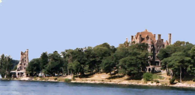 approaching Heart Island and Boldt Castle today