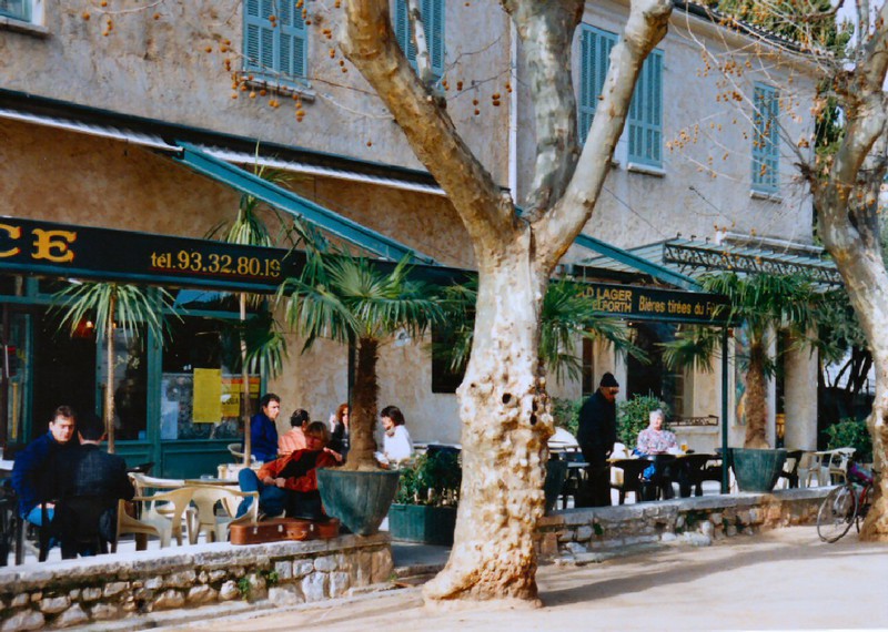 cafe near the entrance to the walled village