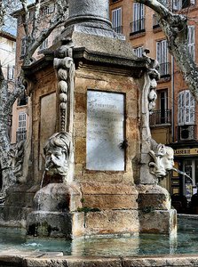 1755 Louis XV commemorative fountain with column