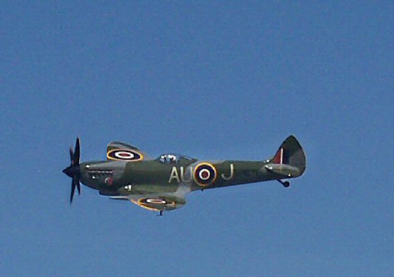 A Spitfire flying in an Ottawa air show, one of over 50 still airworthy.