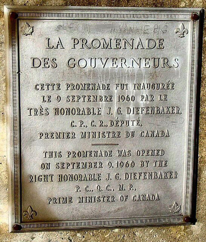 plaque for ''Governors' Walk'' leading from the Plains into the Old City