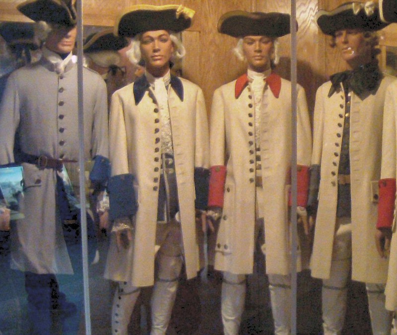 French officers models, one of many artifacts displayed in the Regimental Museum