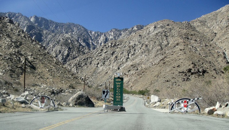 nearing the base of the Mountain 3 miles north-west of Palm Springs