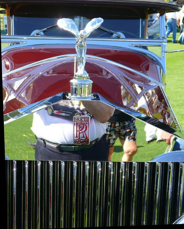 the Rolls Royce grill with the famous winged maiden