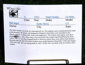 Nash-Healey info sheet