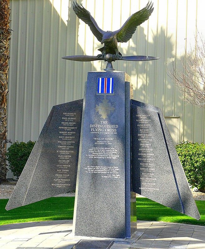 The external Wall of Honour is dedicated to those airmen who won the Distinguished Flying Cross.