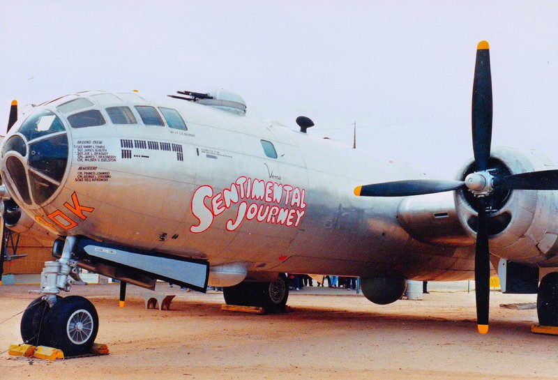 The painted bombs mean 32 completed missions.  Of the entire crew, only 1 man was old enough to vote.