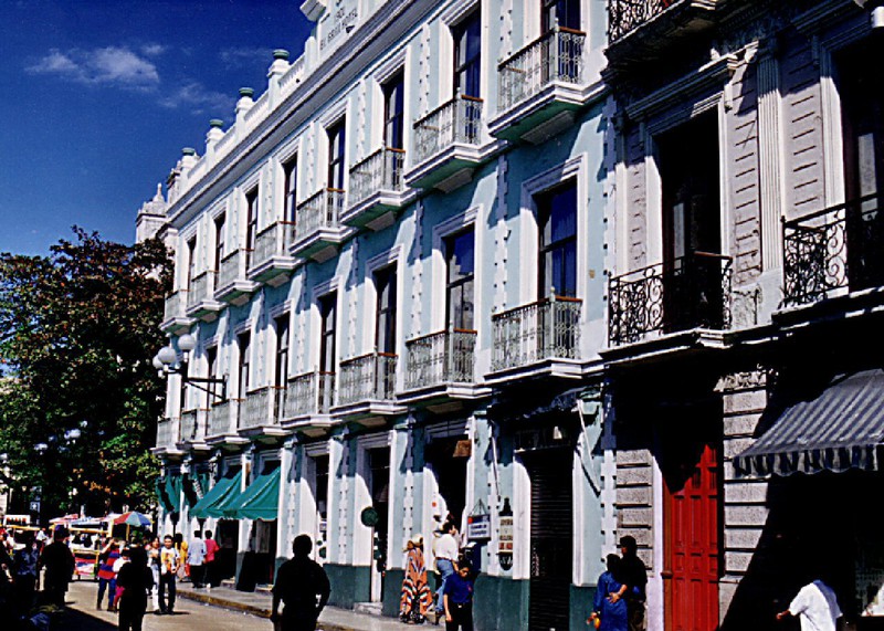 colonial style Gran Hotel, where we stayed, two blocks from the Plaza Mayor