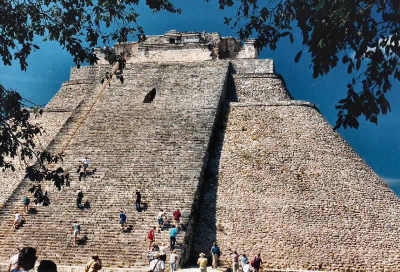 'The magician'.pyramid temple a.k.a. 'the sorcerer' is the best known of Uxmal's structures.