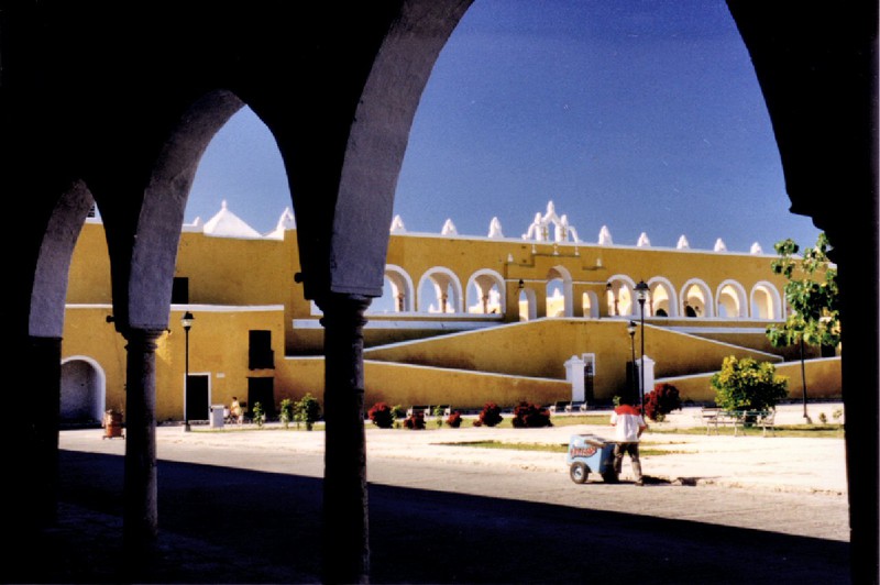 small corner of convent courtyard, the largest in Latin America