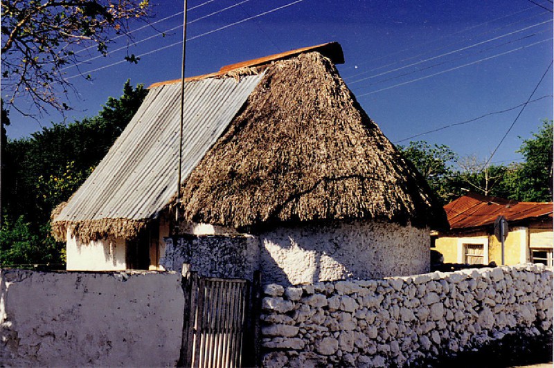 a typical rural Mayan home seen en route back to Merida