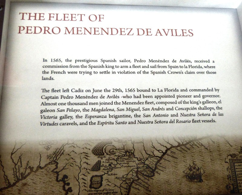 Menendez' fleet of 12 ships sailed from Cadiz in 1565.