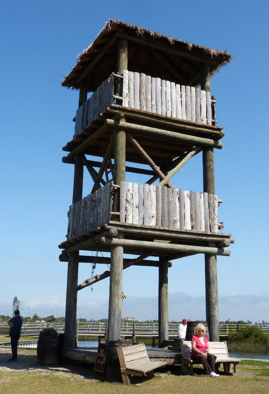 Several watchtowers like this once stood near the harbour entrances, to alert the town and lthe fort of approaching pirates.