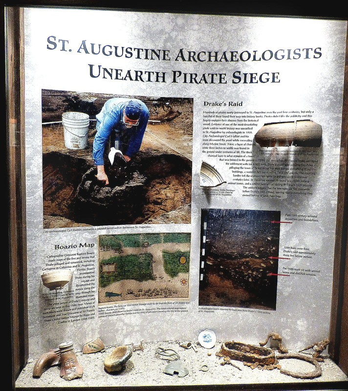 Local archaeologists have discovered artifacts from pirate raids, including the famous one in which Francis Drake looted and burned the town.