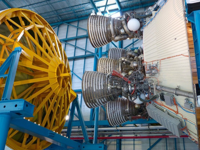 Stage Two engines were smaller because Stage One had been jettisoned.