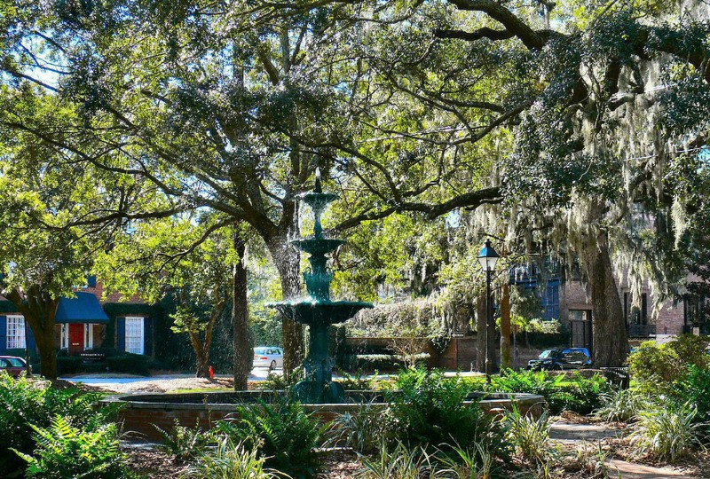 It's a restful place, surrounded by some of Savannah’s most beautiful historic buildings.