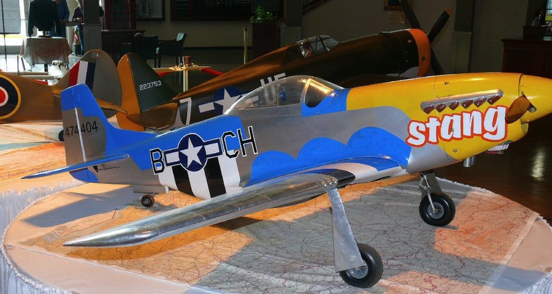 model of 437 mph [703 kmh] P-51 Mustang, still in great demand for air races