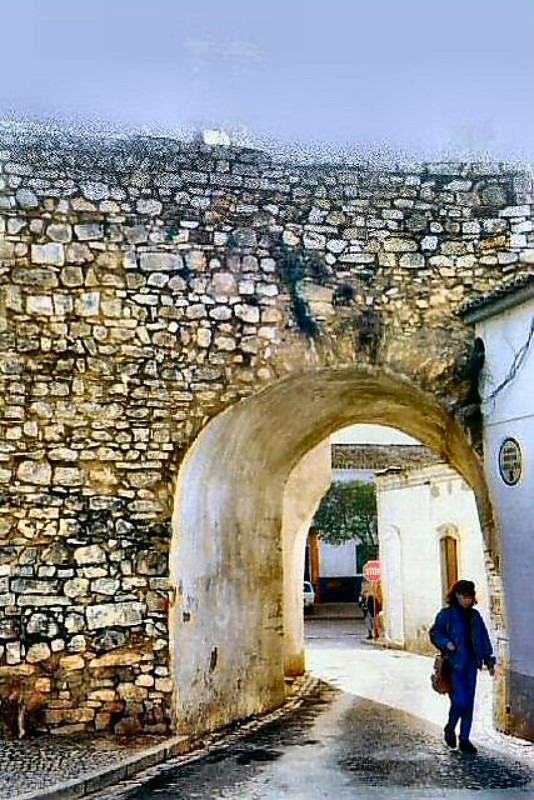 The entrance to the old city is through centuries-old stone walls