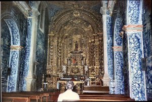 As of 1730, EVERY surface is covered with religious scenes in azulejos.