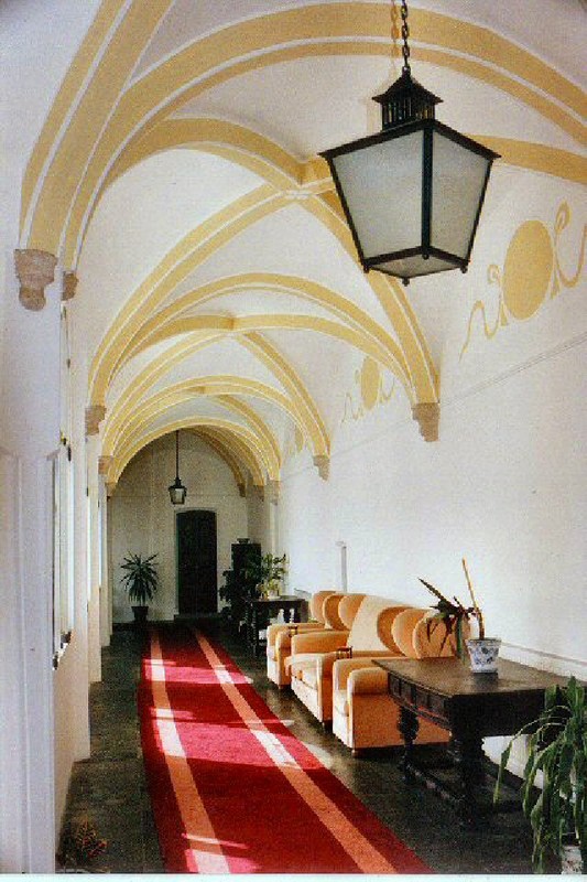 a hallway adjacent to the cloisters