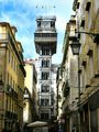 Santa Justa elevator  to the Barrio Alto commercial district, inspired by Eiffel
