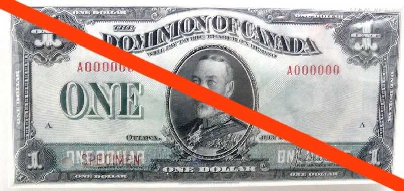 Dominion of Canada 1928 dollar bill