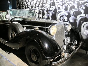 Hitler's parade car.  Yes, it's authentic.