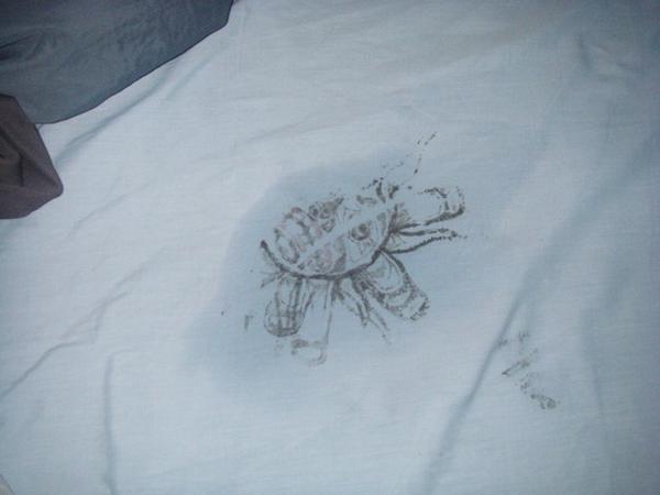 Tattoo on bedsheets