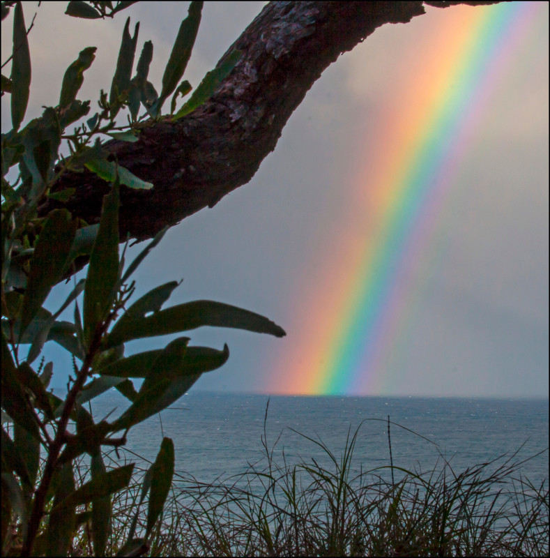 Rainbow off shore from Beares Beach, Bermagui NSW