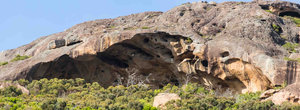 Frenchman Peak skull cap rock formation at peak