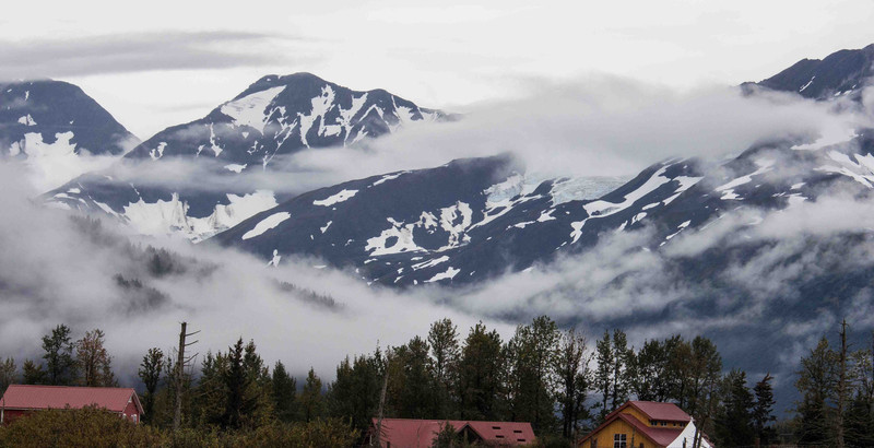 Hills and Glaciers surrounding Alaska Conservation Centre