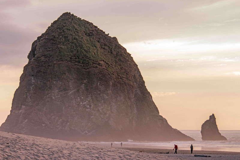 Sunset at Haystack Rock, Cannon Beach Oregon