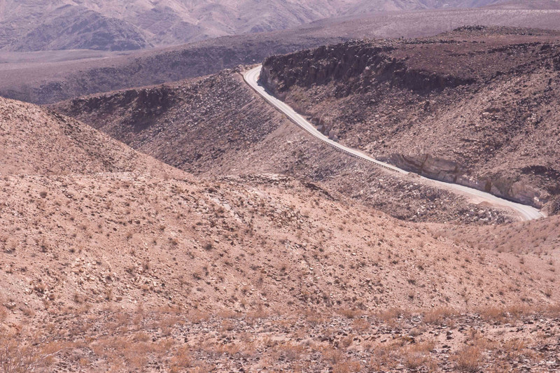 Road through Death Valley from Father Crowley Point