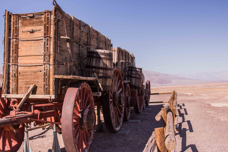 Twenty Mule Team cart used to transport borax out of Death Valley